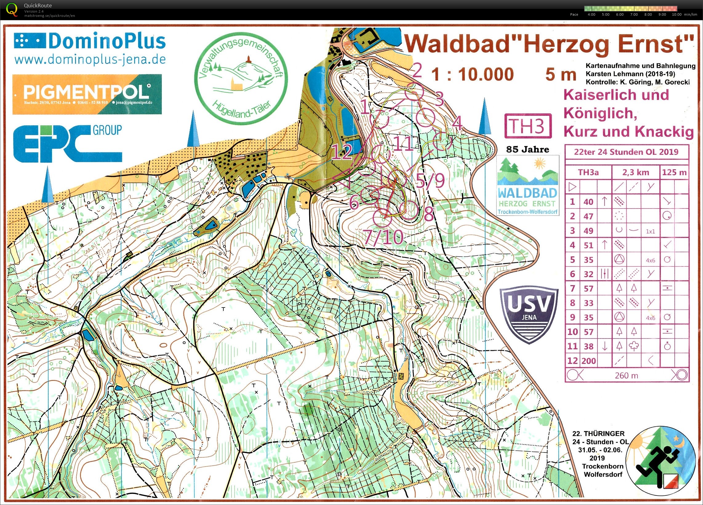 22ter 24-h-OL in Trockenborn/Wolfersdorf - Lauf 1 (01/06/2019)