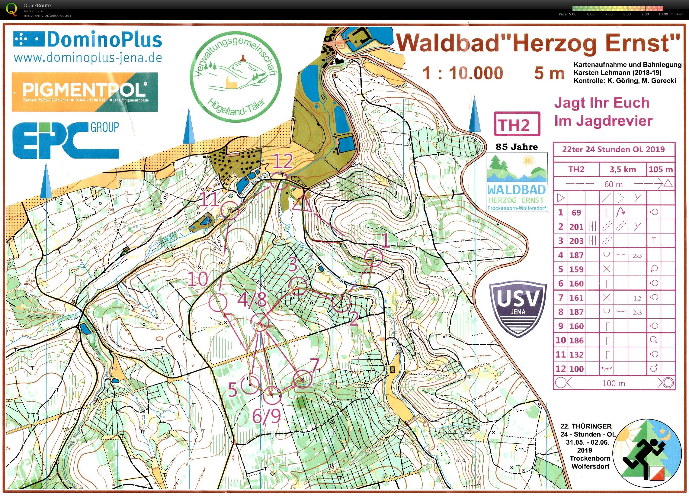 22ter 24-h-OL in Trockenborn/Wolfersdorf - Lauf 1 (01/06/2019)