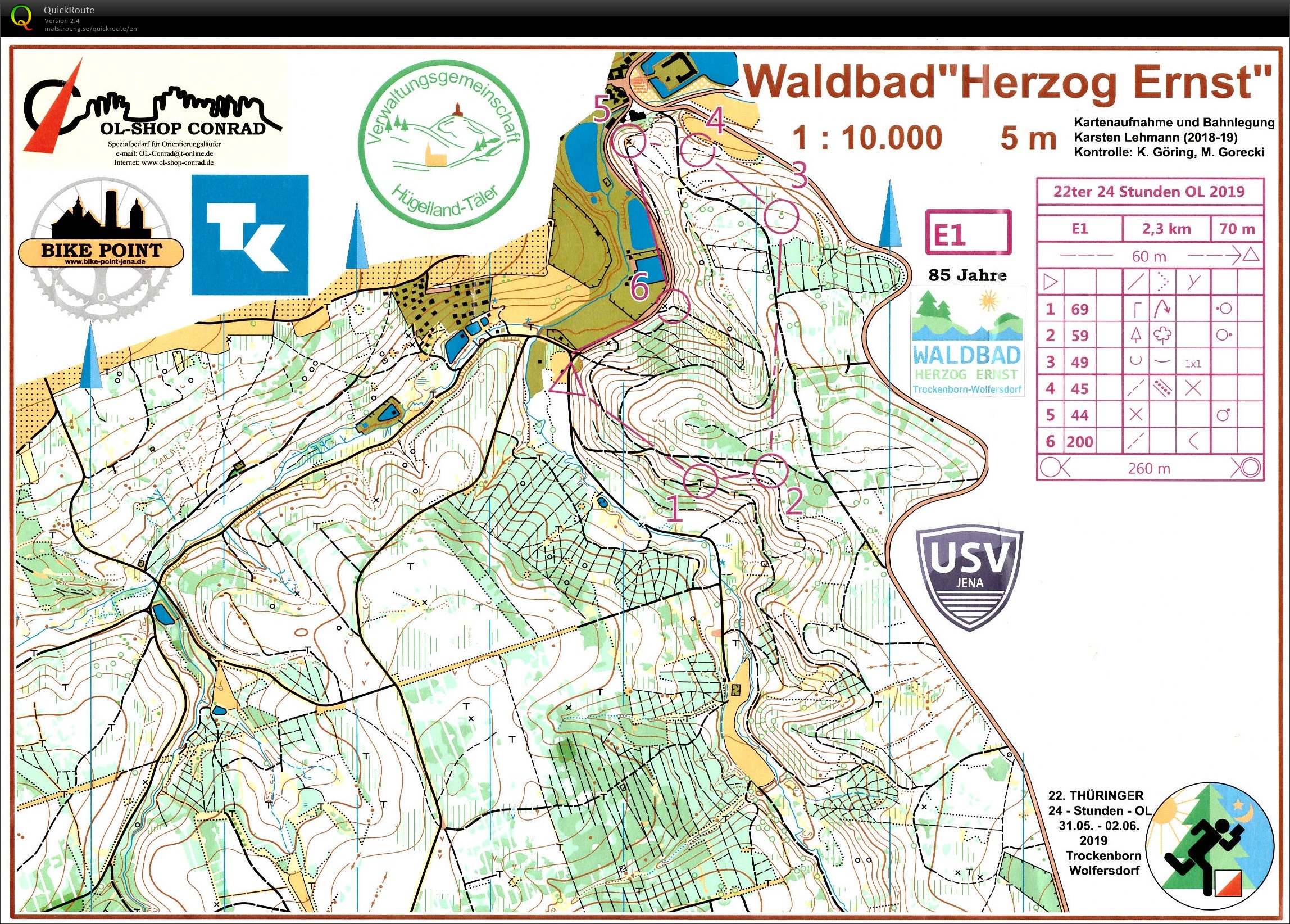 22ter 24-h-OL in Trockenborn/Wolfersdorf - Lauf 5 (01/06/2019)