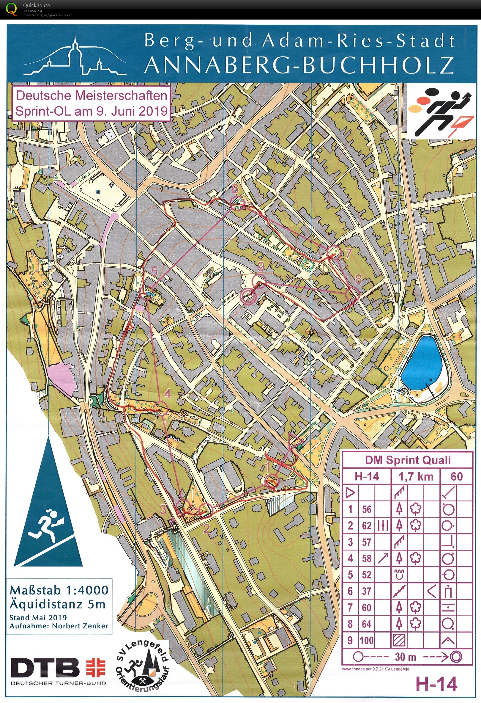 Deutsche Meisterschaften Sprint-OL 2019 Qualifikation (09.06.2019)