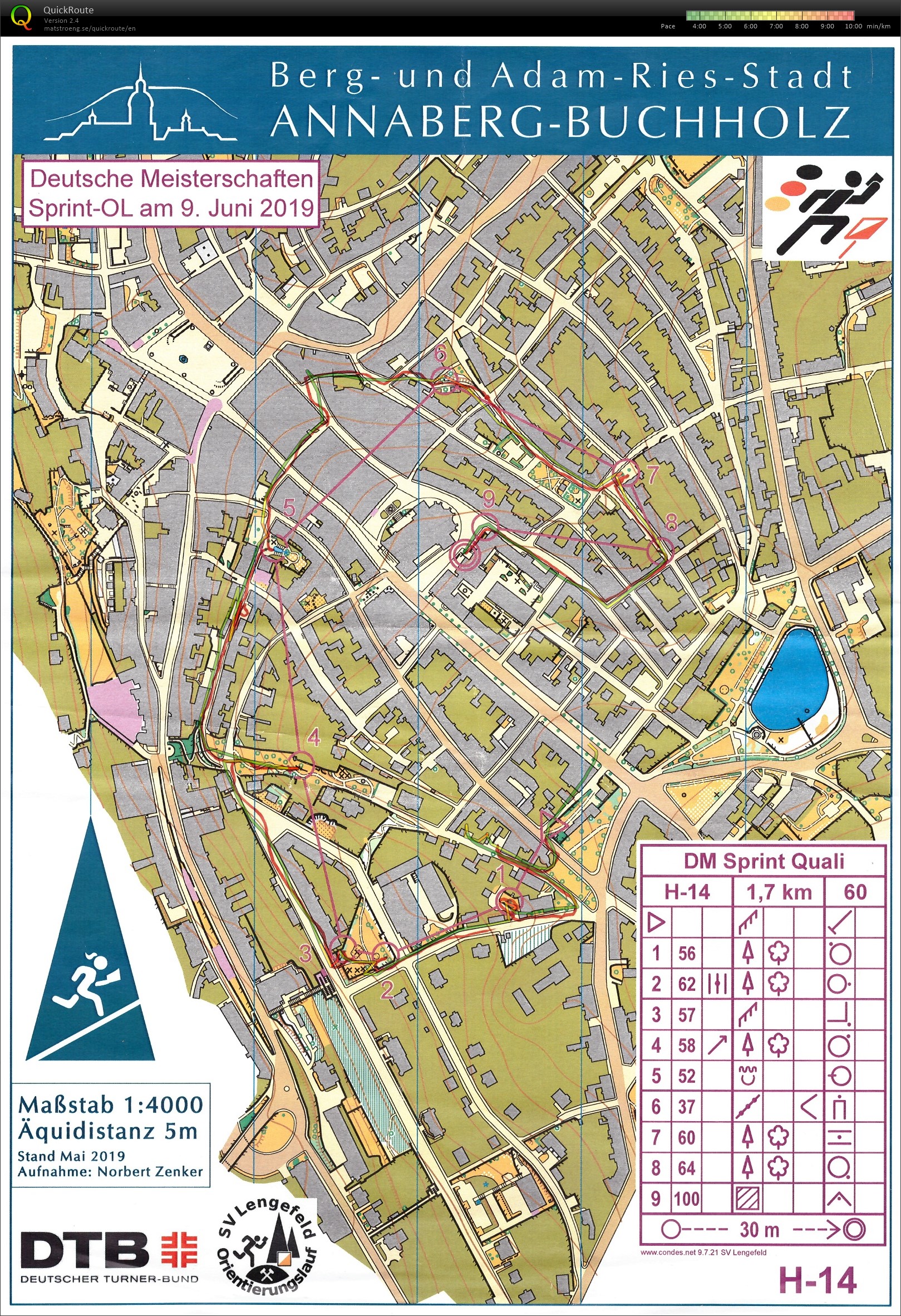 Deutsche Meisterschaften Sprint-OL 2019 Qualifikation (09.06.2019)