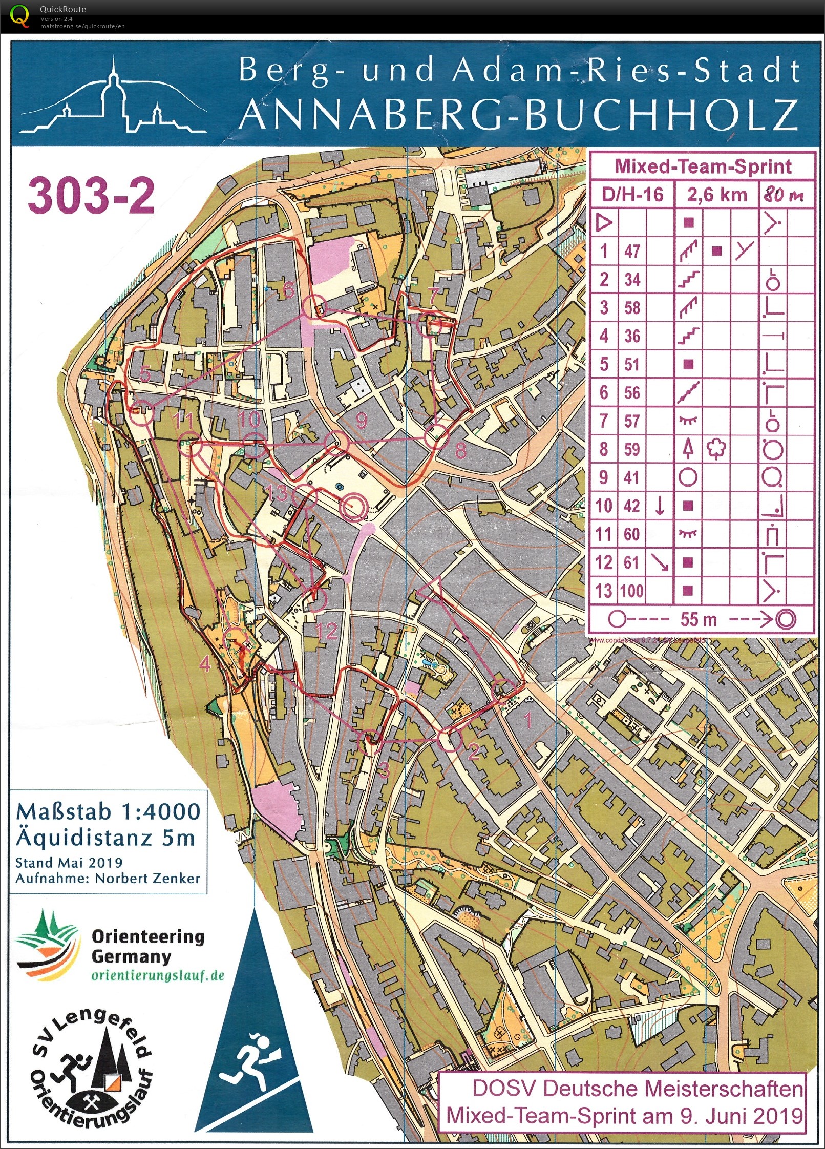 Deutsche Meisterschaften Mixed-Sprint-Staffel OL 2019 (09/06/2019)