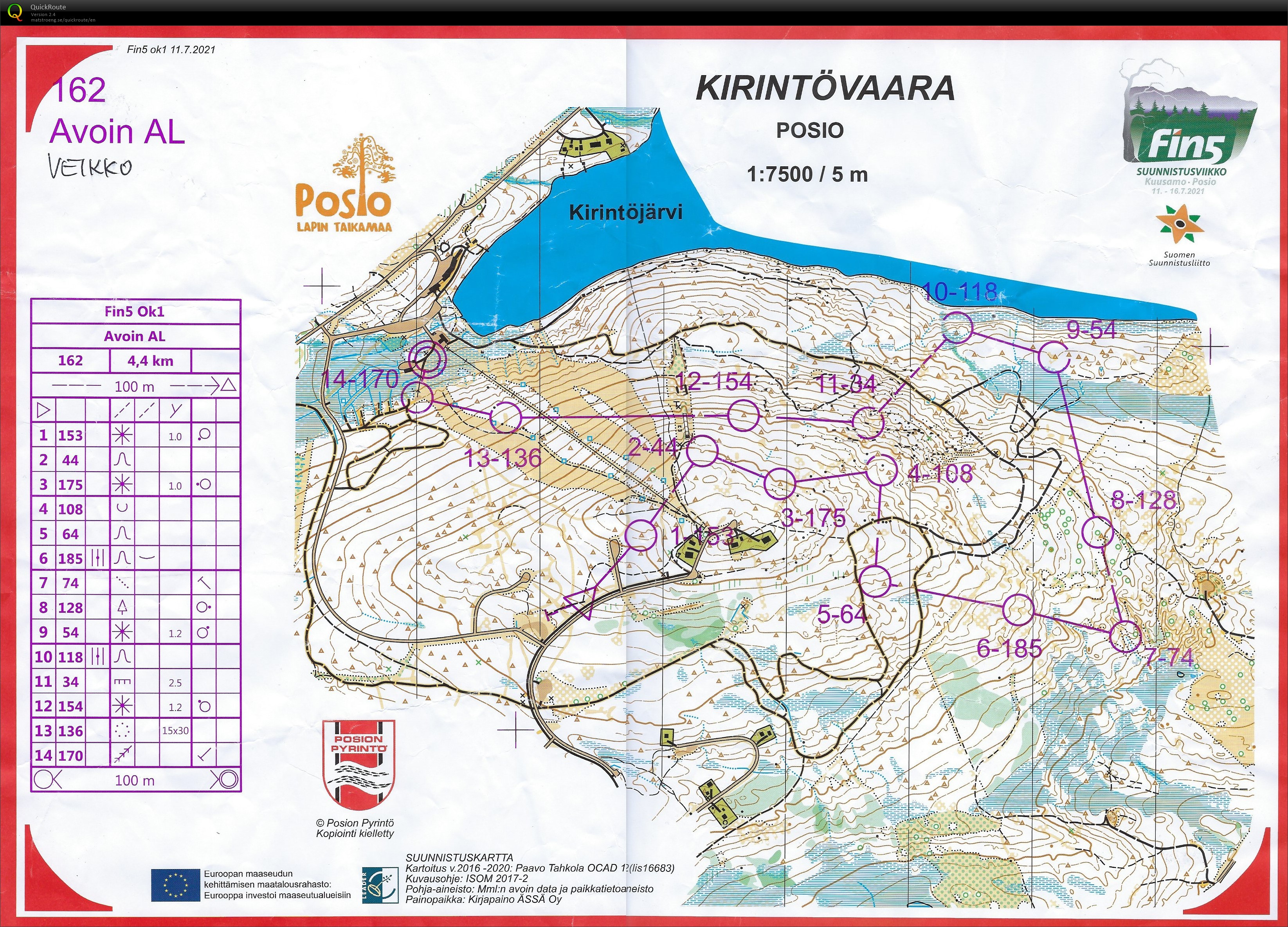 Fin5 - Orienteering Week - E1 (11-07-2021)