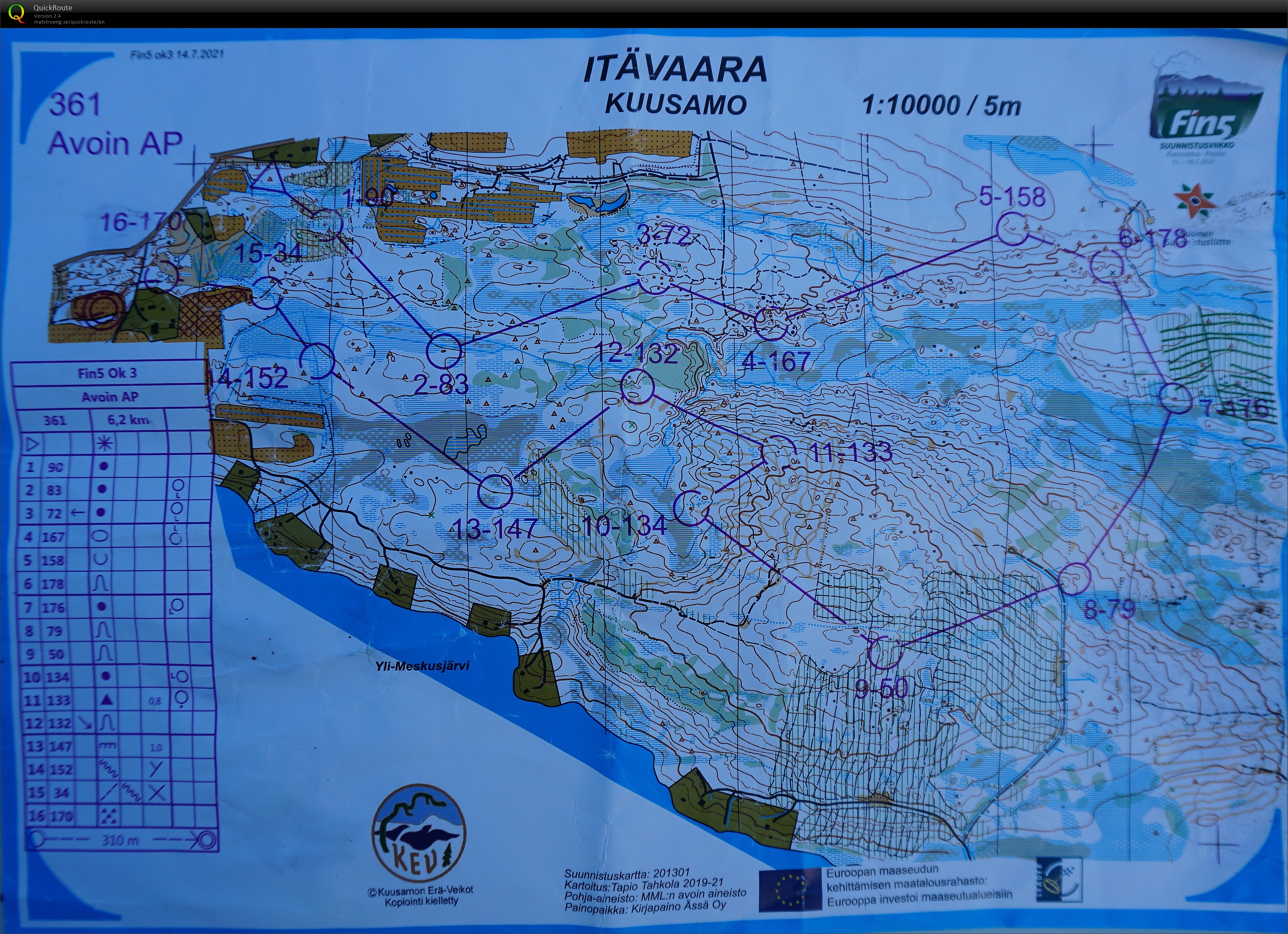 Fin5 -Orienteering Week - E3 (2021-07-14)