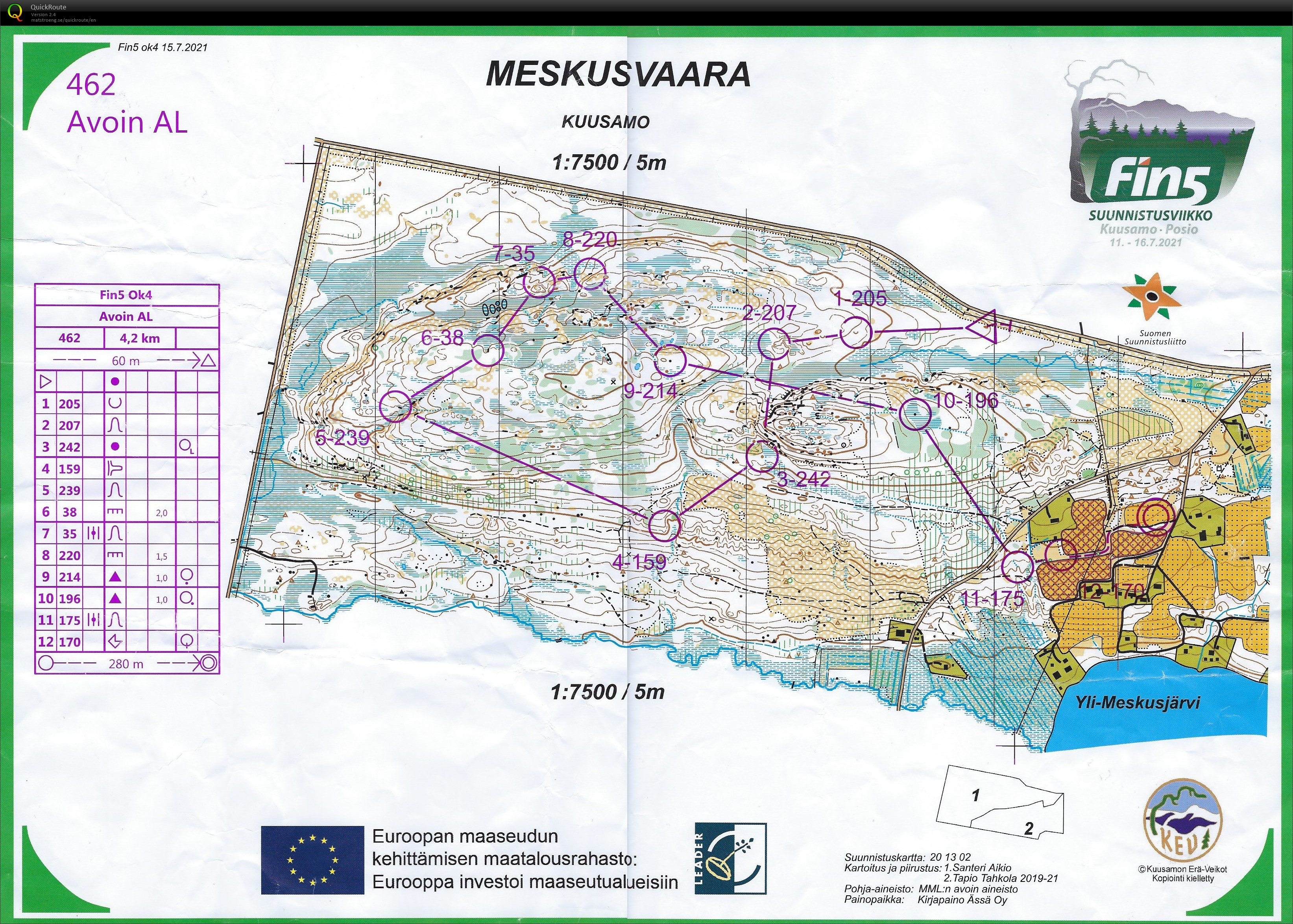 Fin5 - Orienteering Week - E4 (15/07/2021)