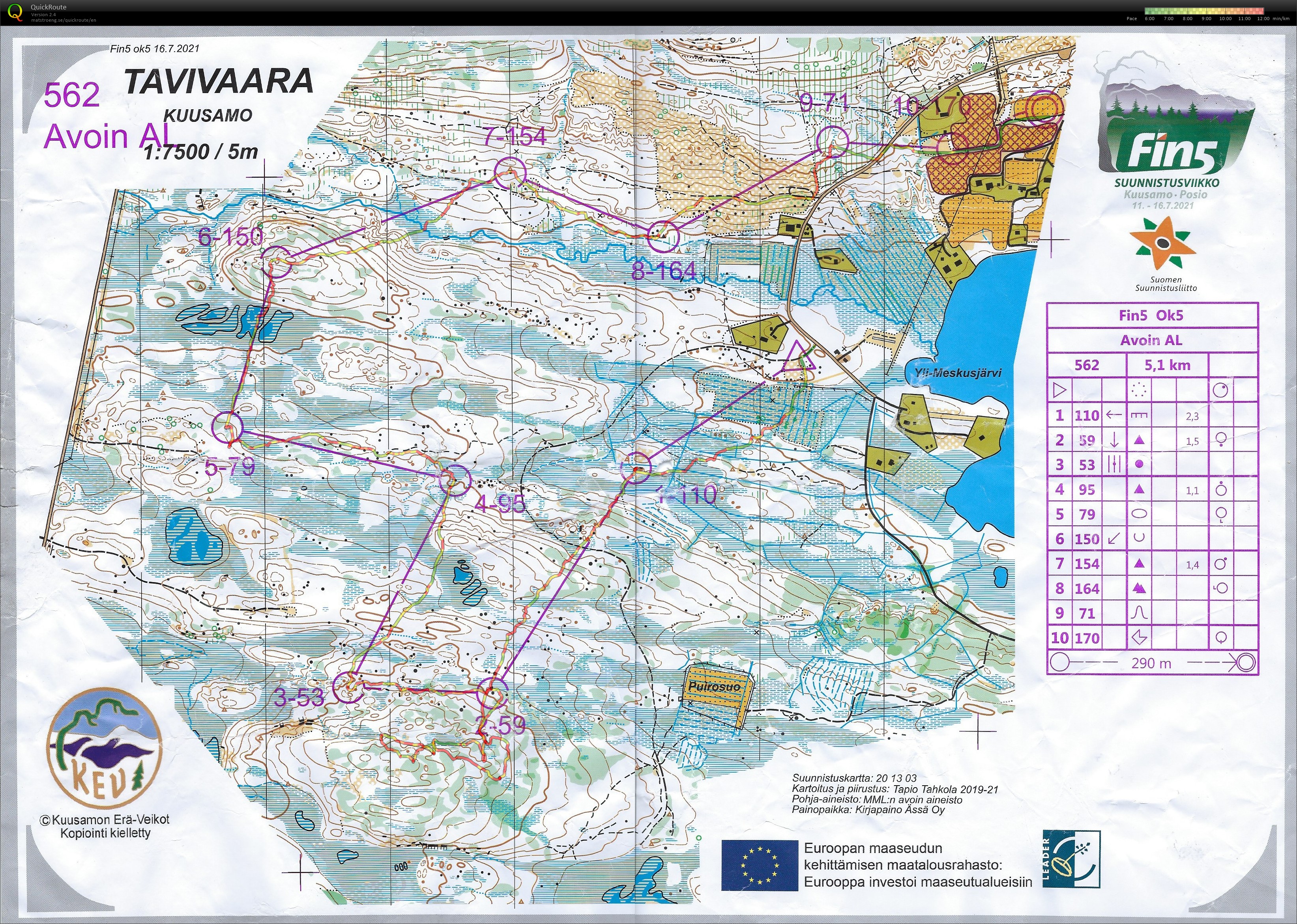 Fin5 - Orienteering Week - E5 (16.07.2021)