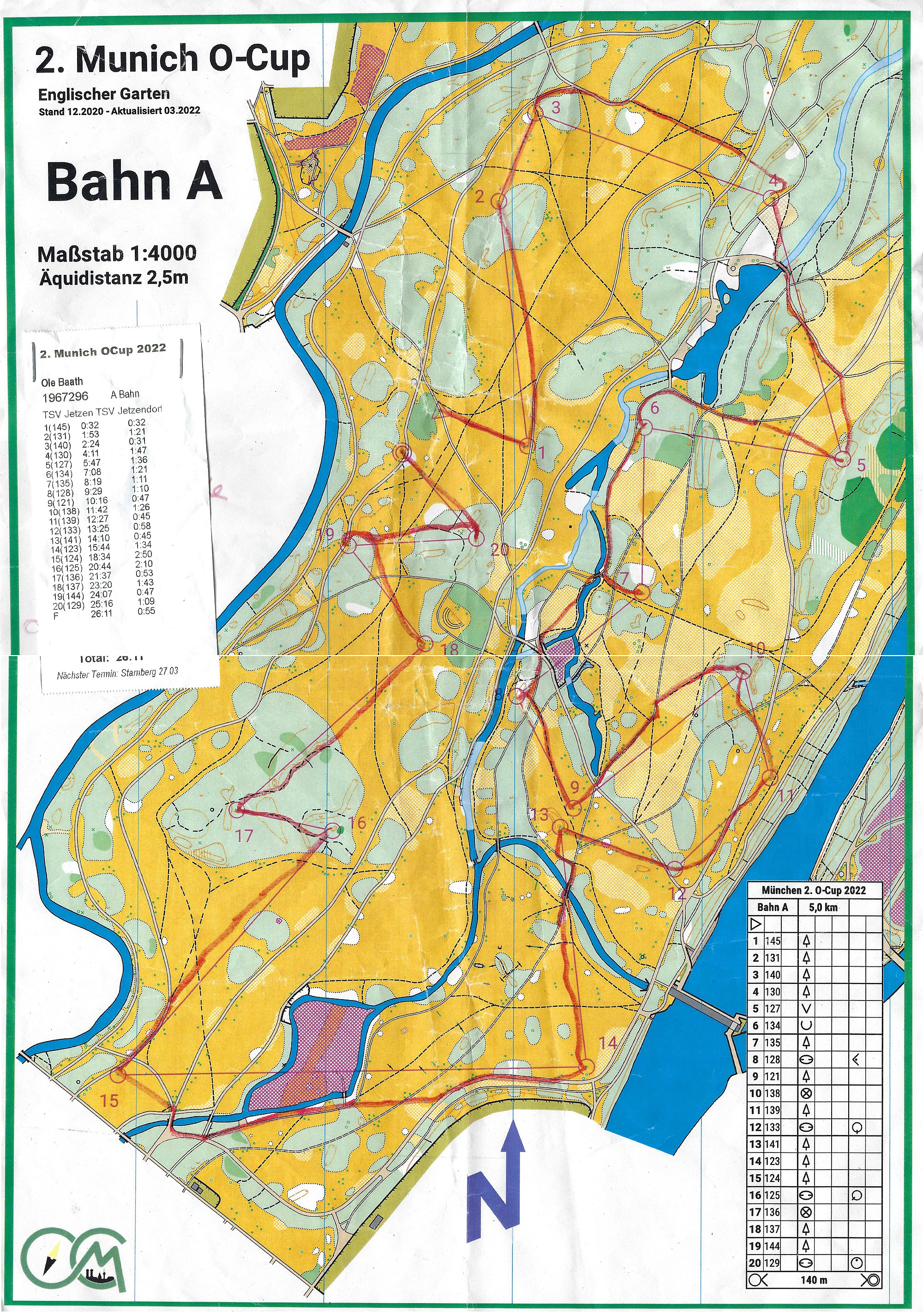 Munich O-Cup 2022 Lauf 2 (2022-03-19)