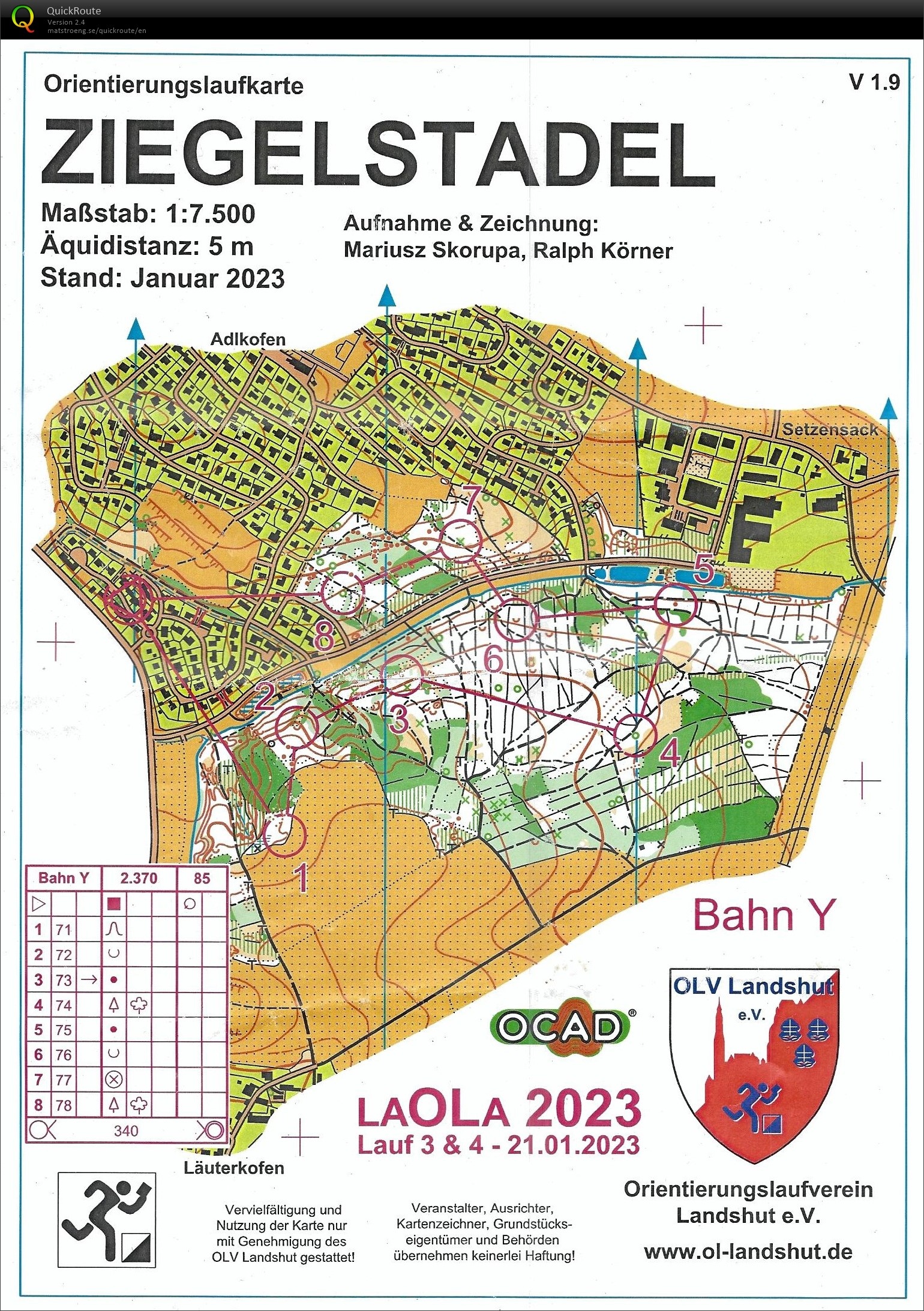 Landshuter OL-Abend 3 (21-01-2023)