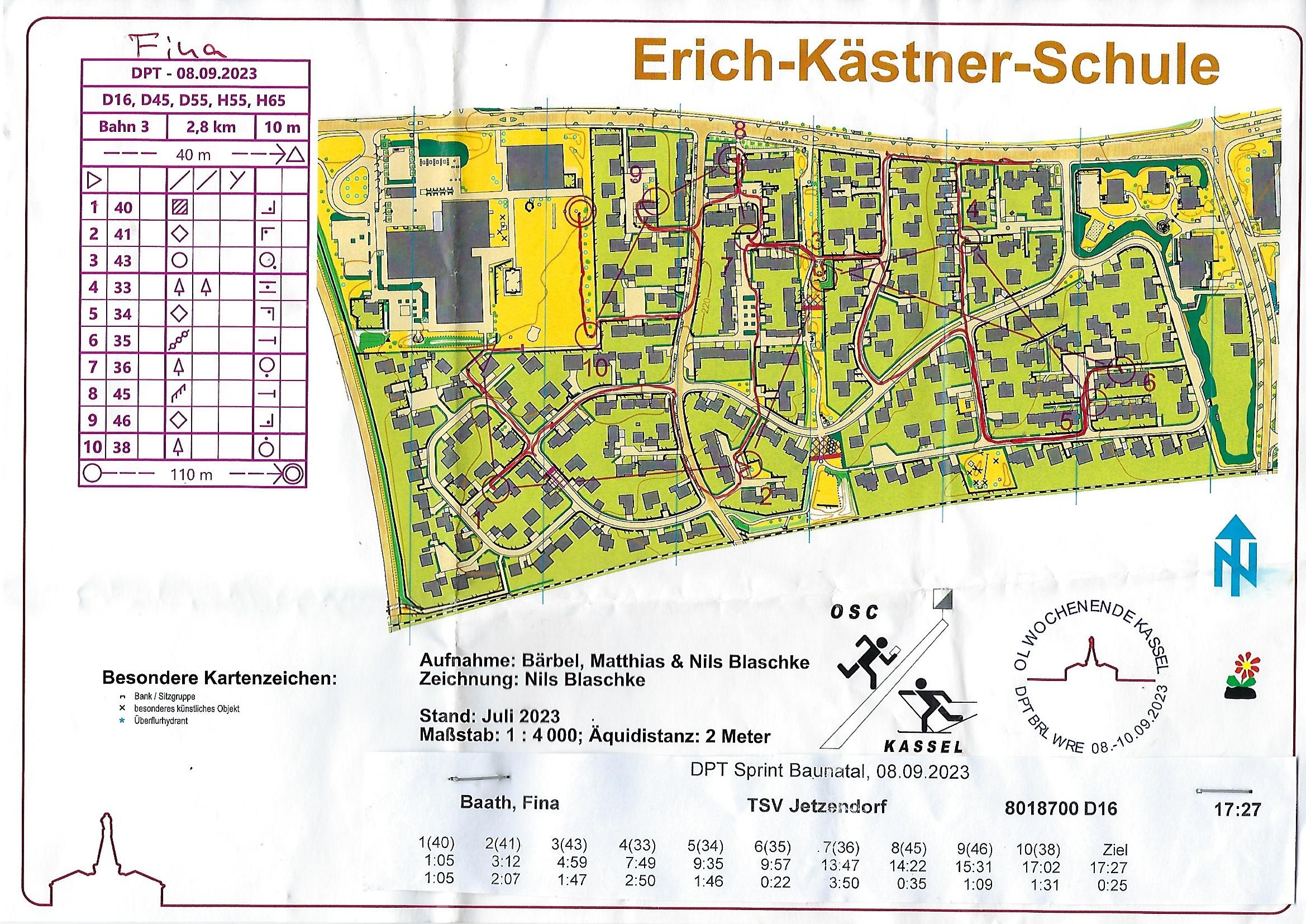 DPT Sprint-OL Kassel (08.09.2023)