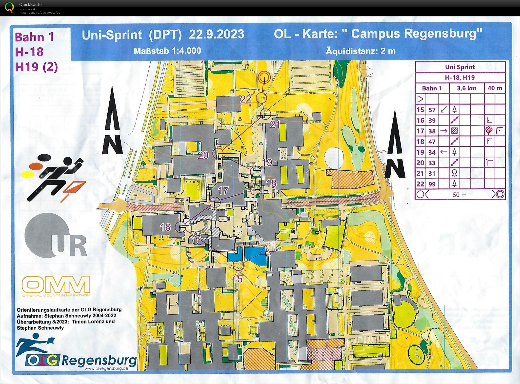 DPT-Sprint Uni Regensburg - Karte 2 (2023-09-22)