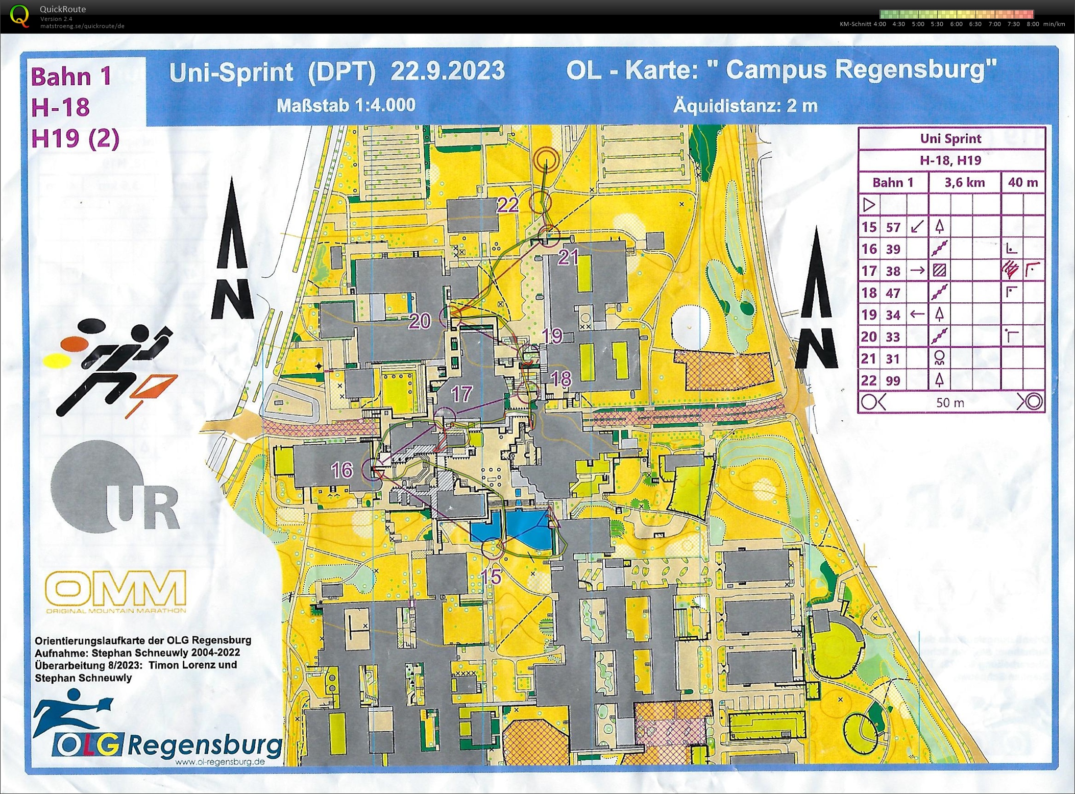 DPT-Sprint Uni Regensburg - Karte 2 (2023-09-22)
