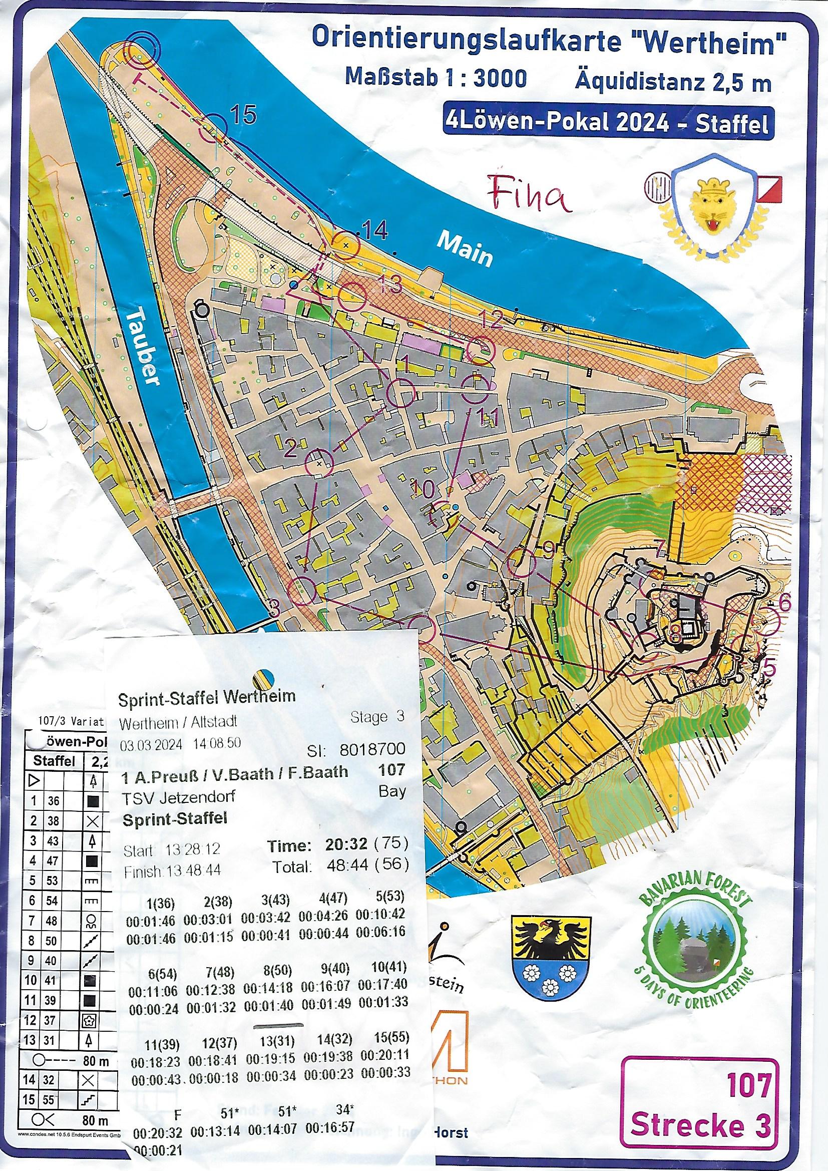 4-Löwen-Cup 2024 E4 SprintStaffel (03/03/2024)