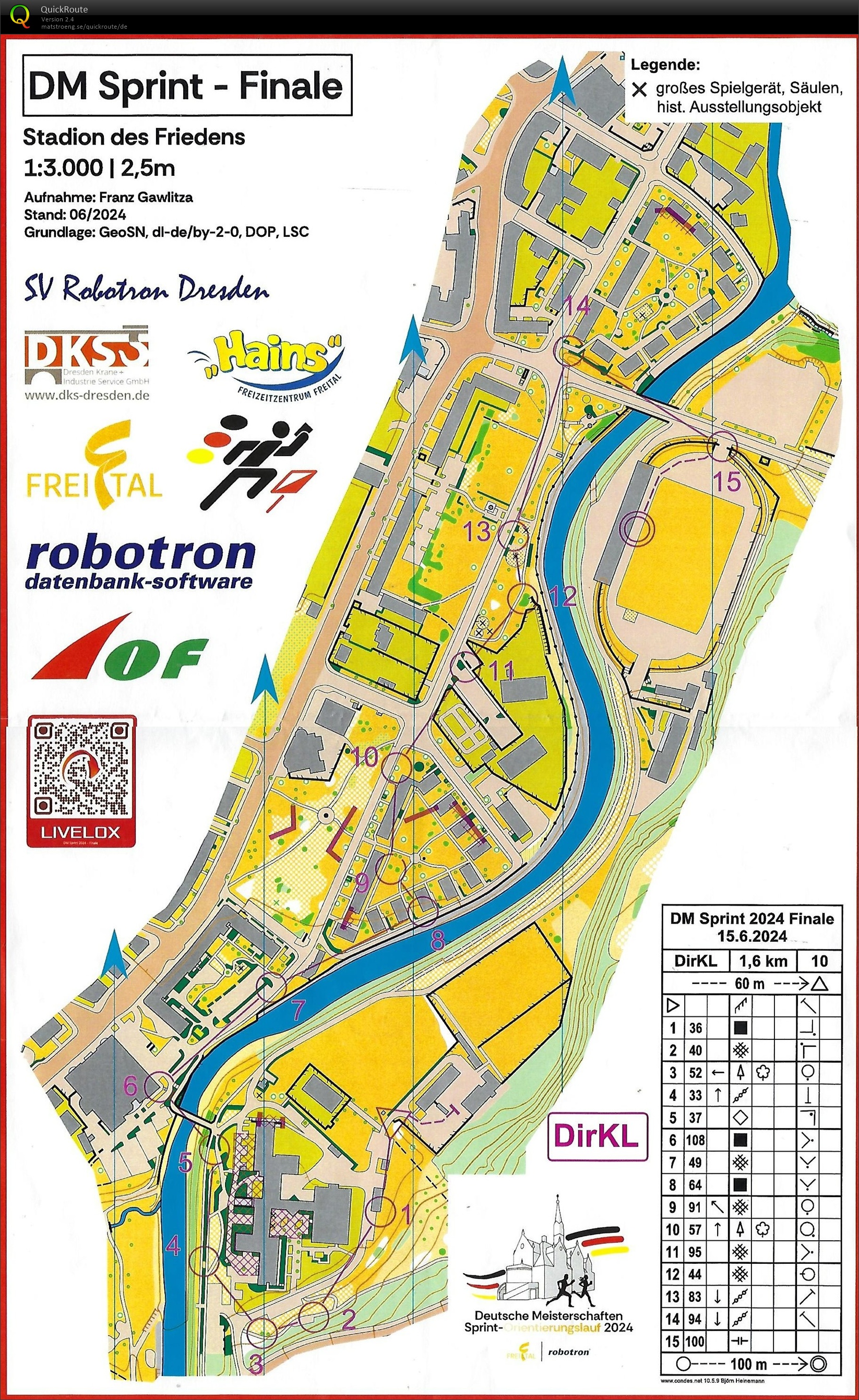 Deutsche Meisterschaft Sprint-OL 2024 Freital (15/06/2024)
