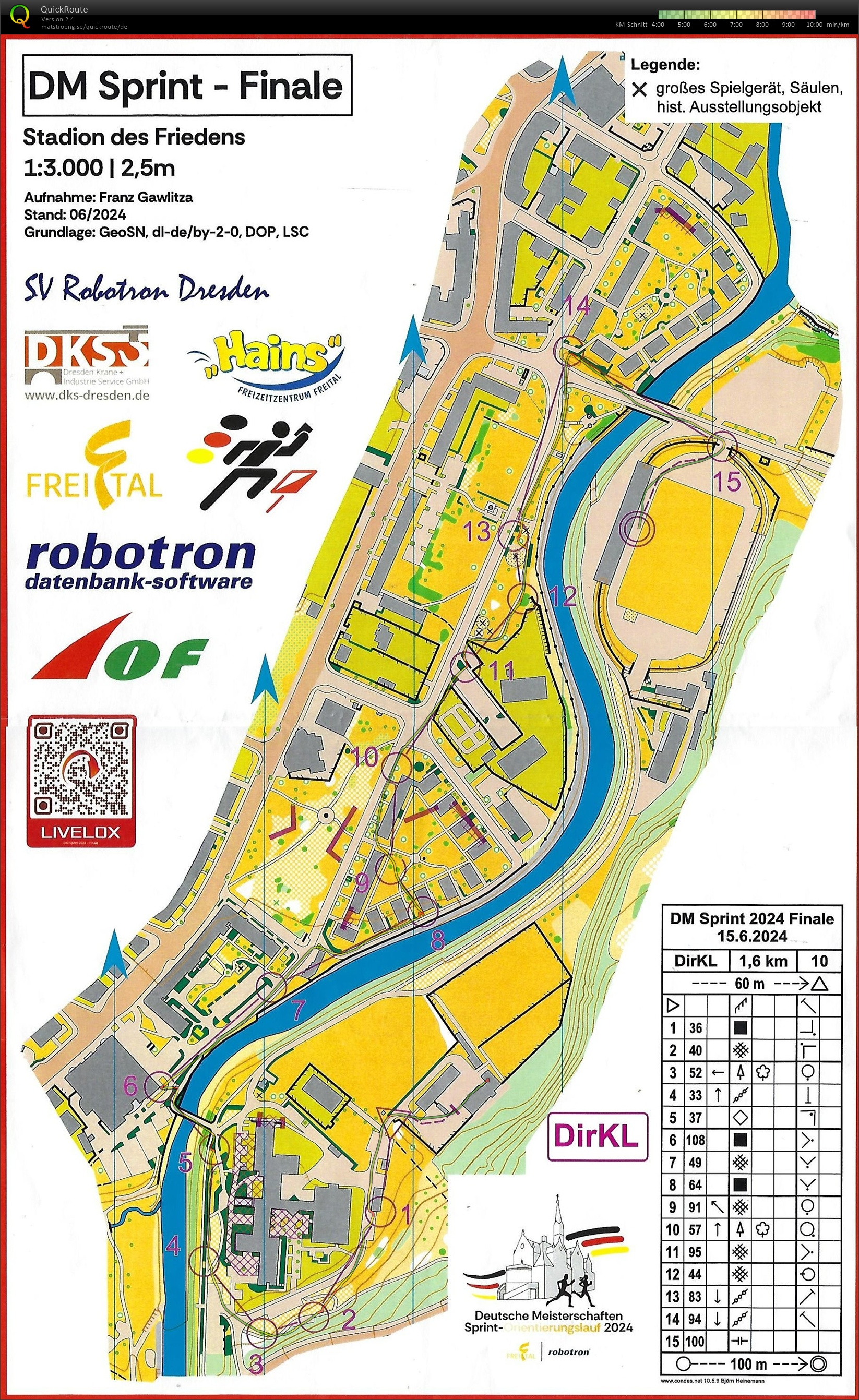 Deutsche Meisterschaft Sprint-OL 2024 Freital (15/06/2024)