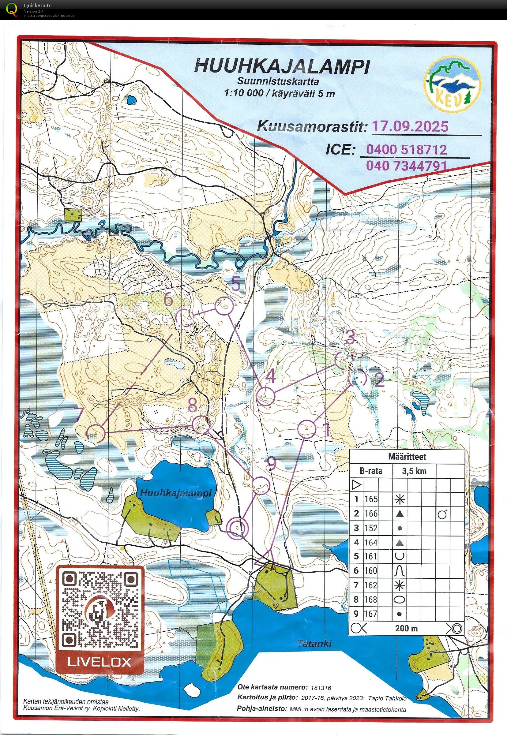 Kuusamo Erä-Veikot Abend-OL (17.09.2025)