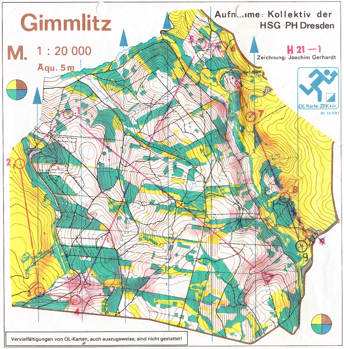 DDR Bestenermittlung 1988 Ski-OL - Karte 1 (28.02.1988)