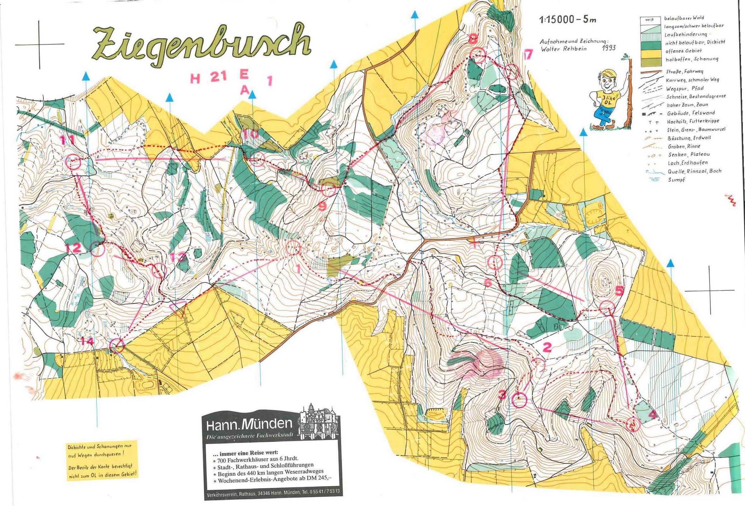 DBK Ultralang-OL 1994 Hann. Münden - Karte 1 (1994-04-10)