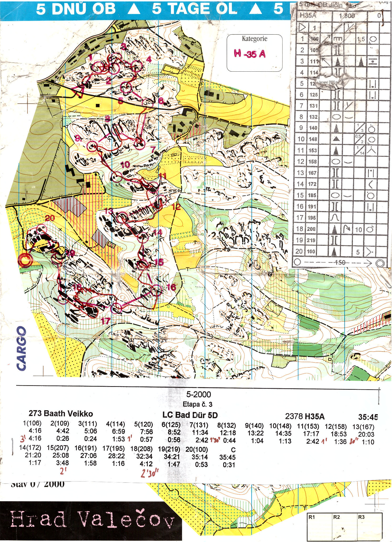5-Tage-OL Bohemia 2000 Etappe3 (04.08.2000)