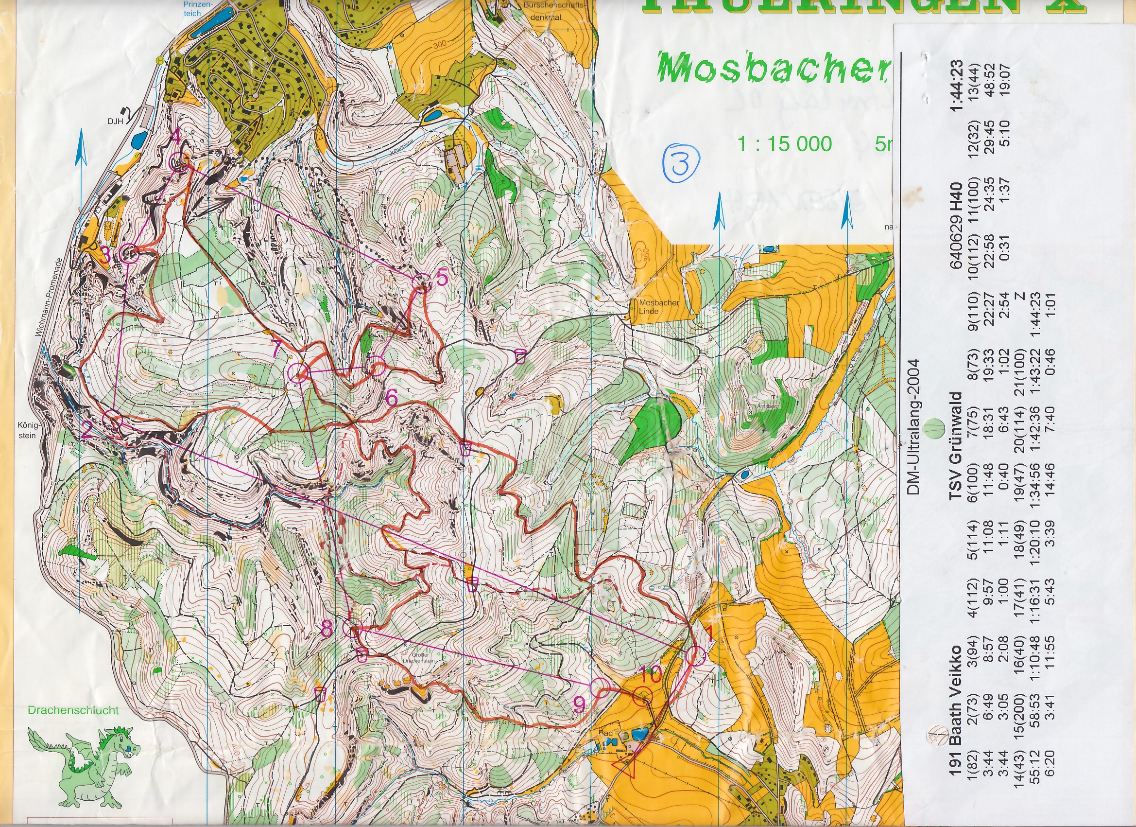 DBE Ultralang-OL 2004 Mosbach - Karte 3 (25.04.2004)