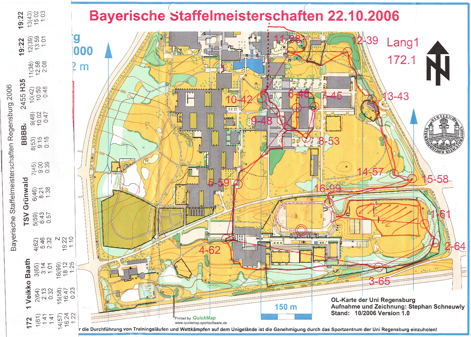 BayM Staffel 2006 Regensburg - Lauf 1 (22-10-2006)