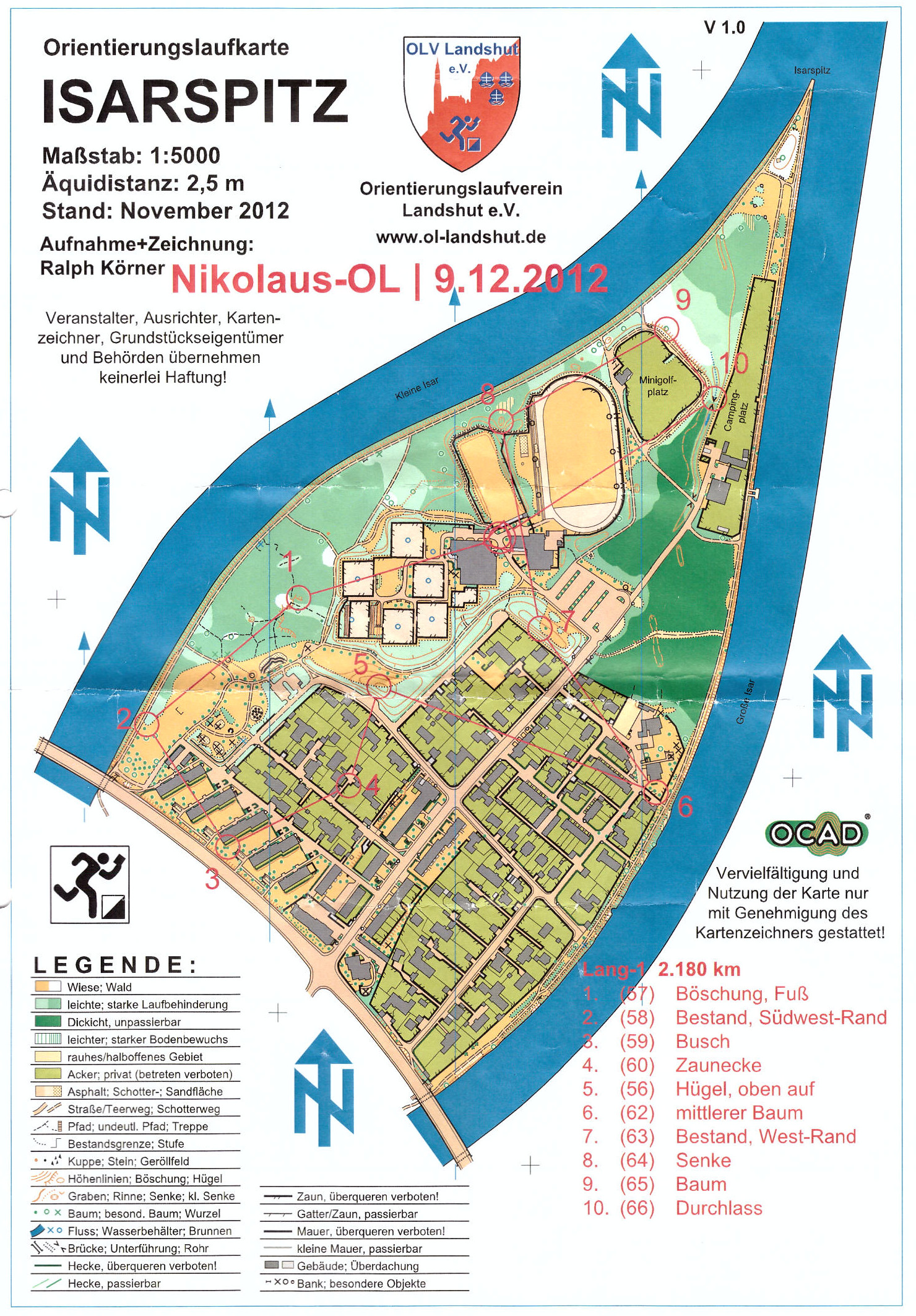 9. Landshuter Nikolaus-OL Karte 1 (09/12/2012)