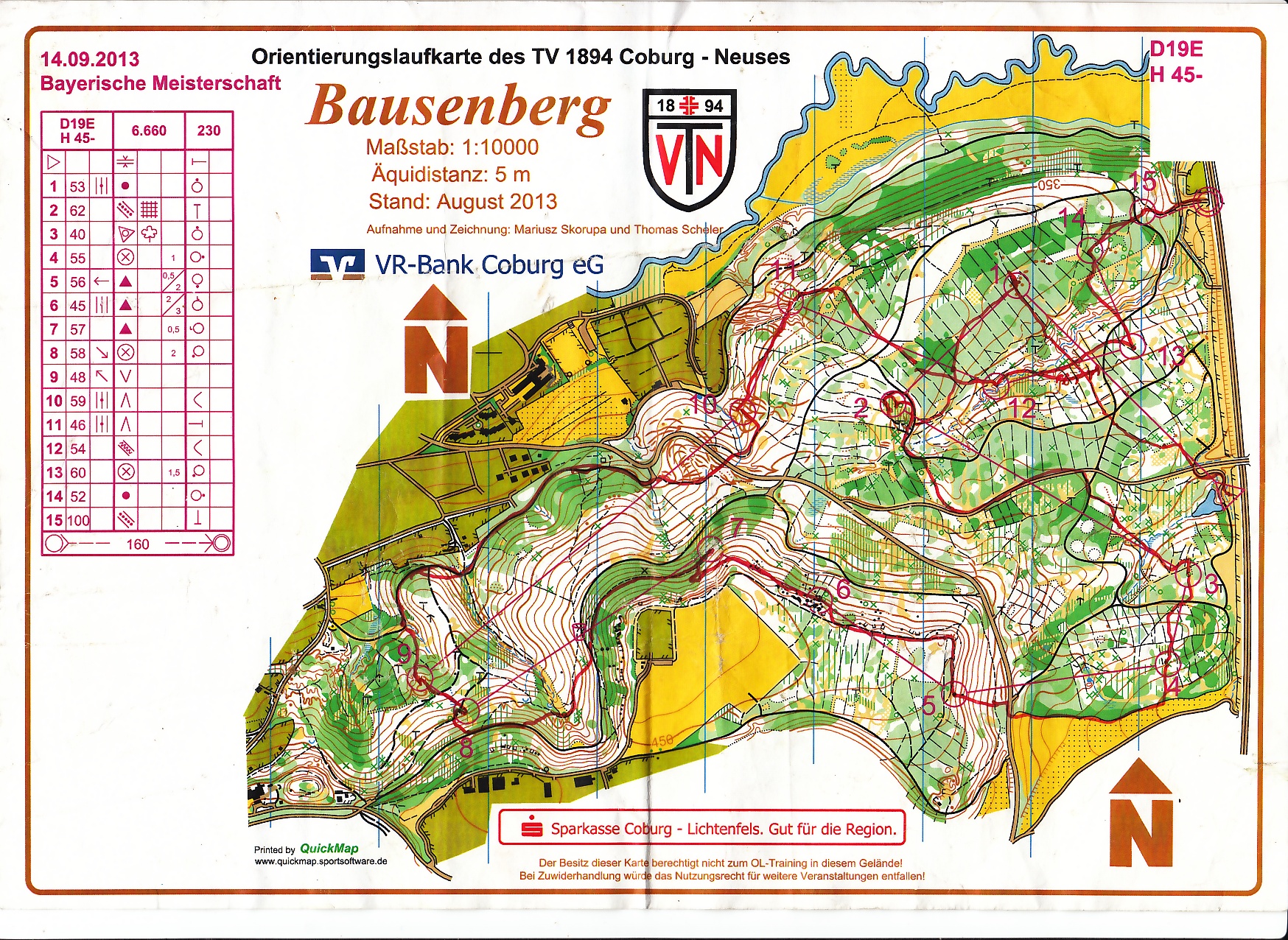 Bayerische Meisterschaften Lang-OL (14-09-2013)