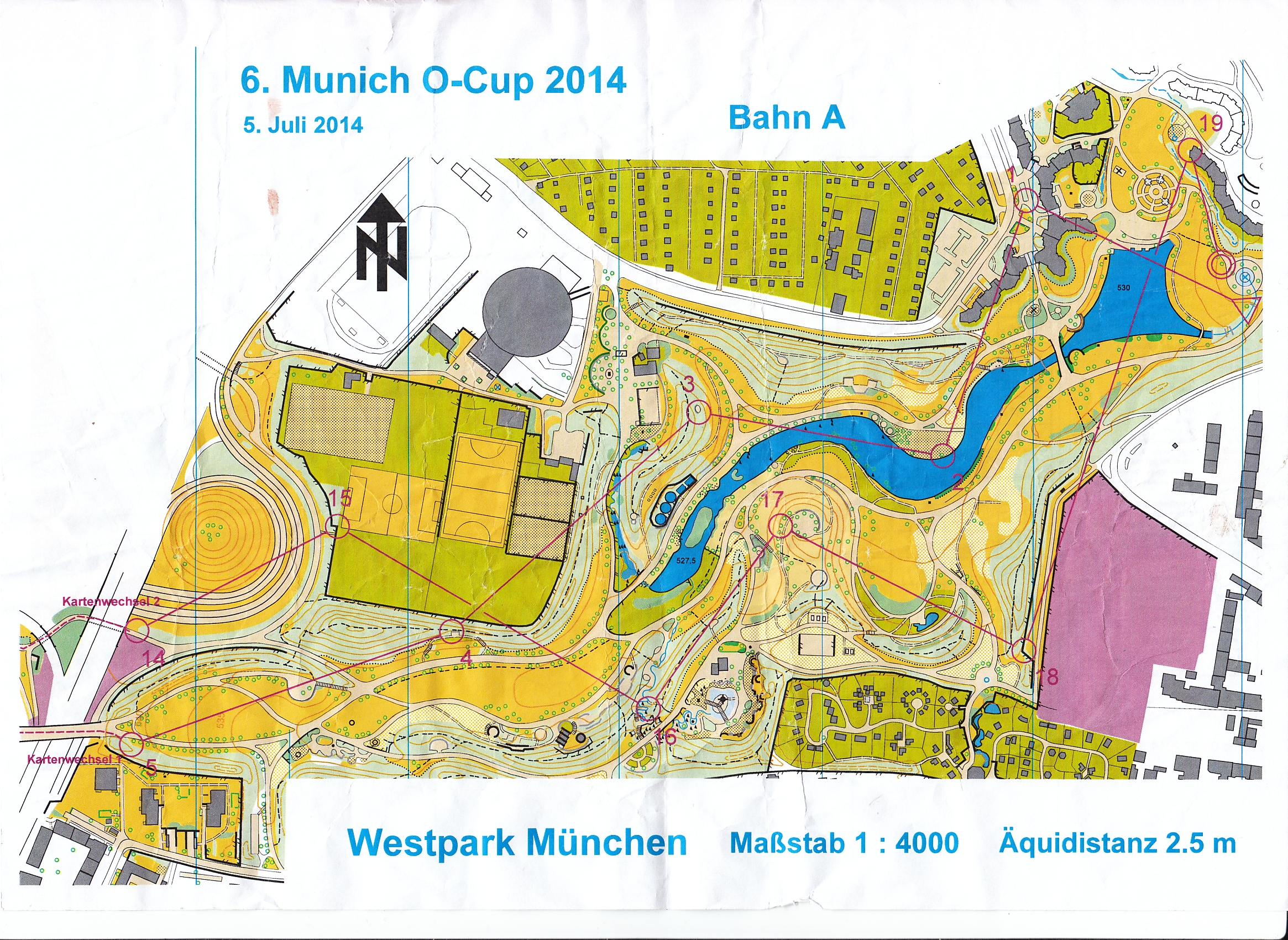 Munich O-Cup 2014 Lauf 6 Karte 1 (2014-07-05)