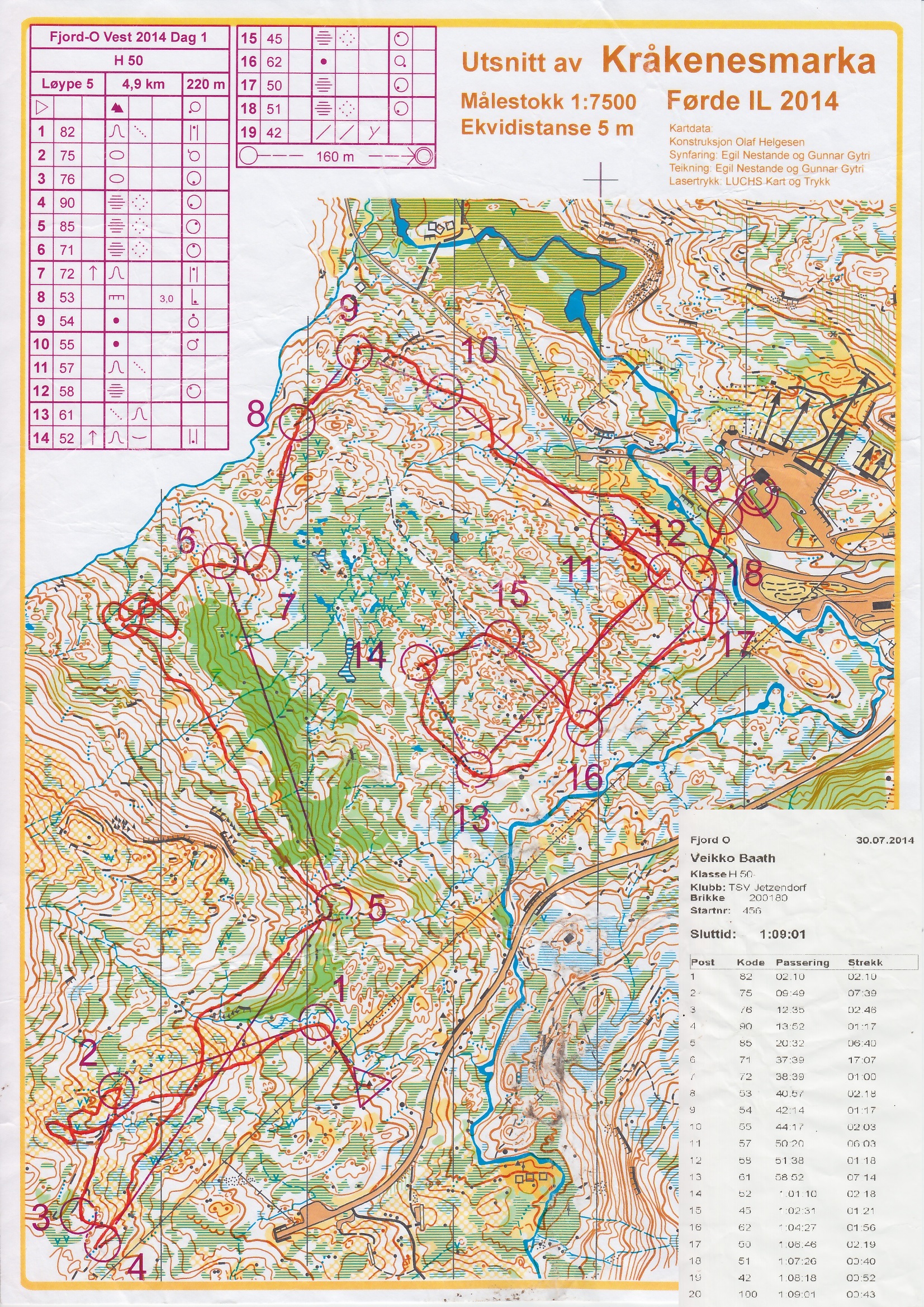 Fjord-O Vest 2014 Etappe 1 (2014-07-30)