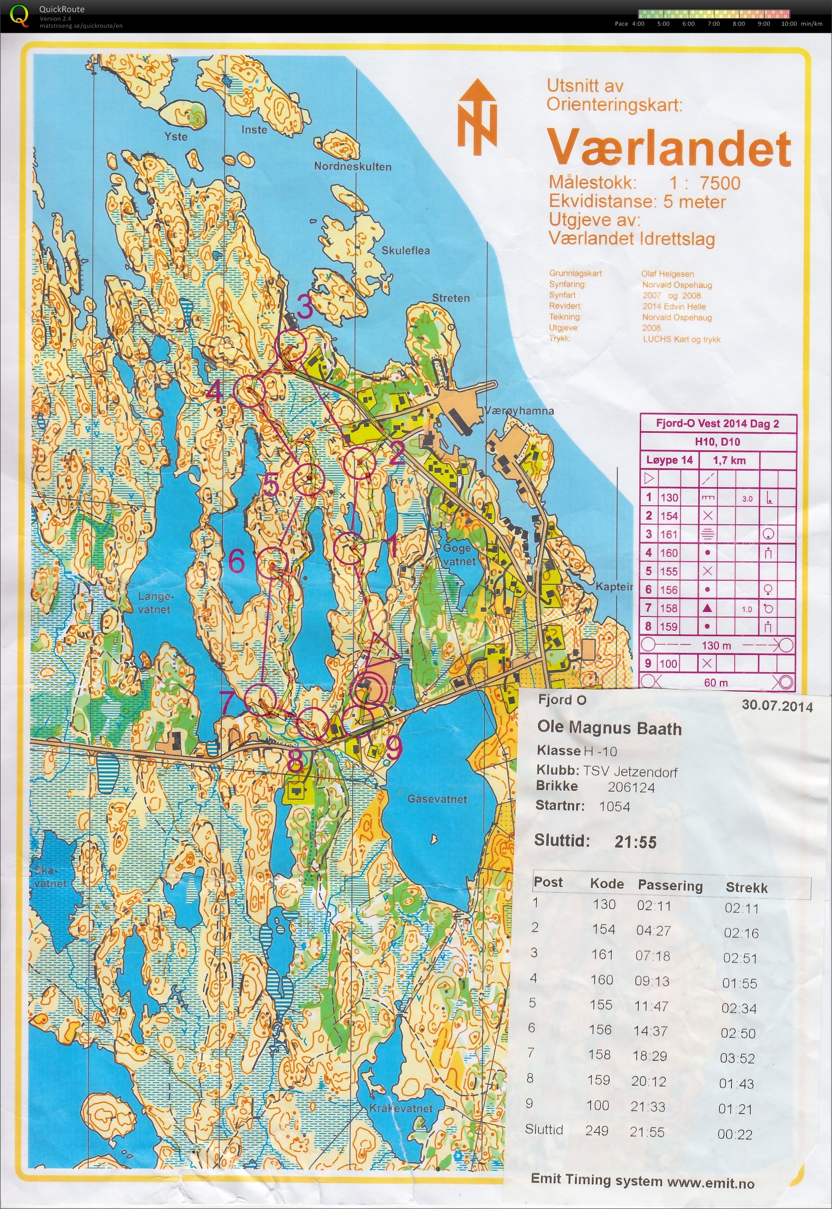 Fjord-O Vest 2014 Etappe 2 (2014-07-31)