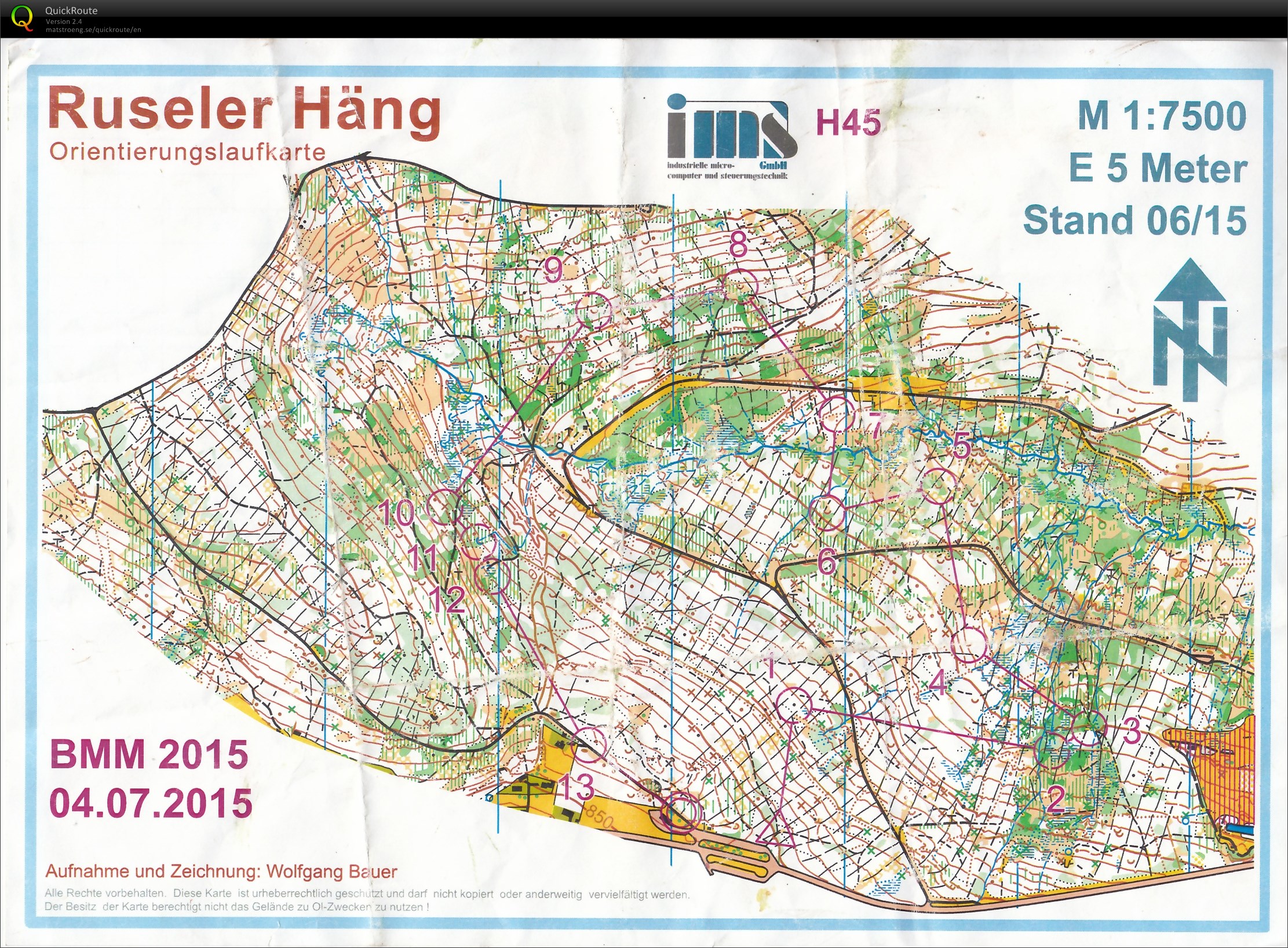 Bayerische Meisterschaften Mittel-OL 2015 - Rusel (2015-07-04)