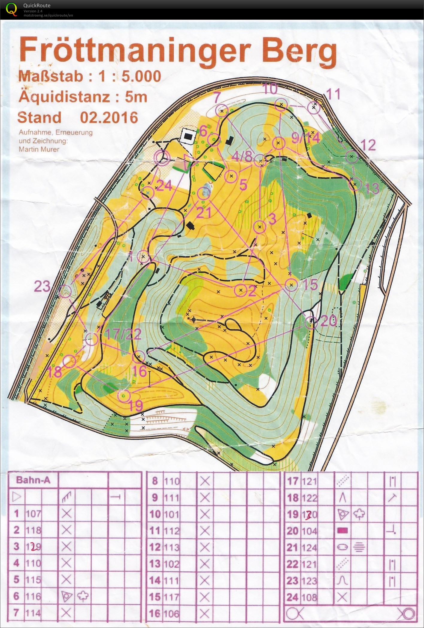 Munich O-Cup 2016 Lauf 1 Fröttmaning (05.03.2016)
