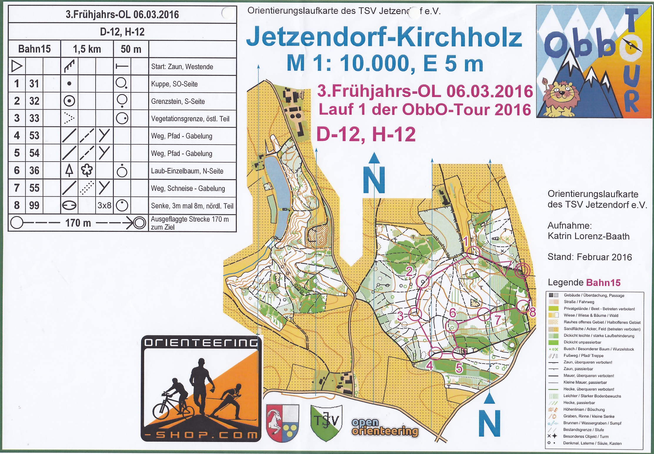 3. Frühjahrs-OL Jetzendorf (06.03.2016)