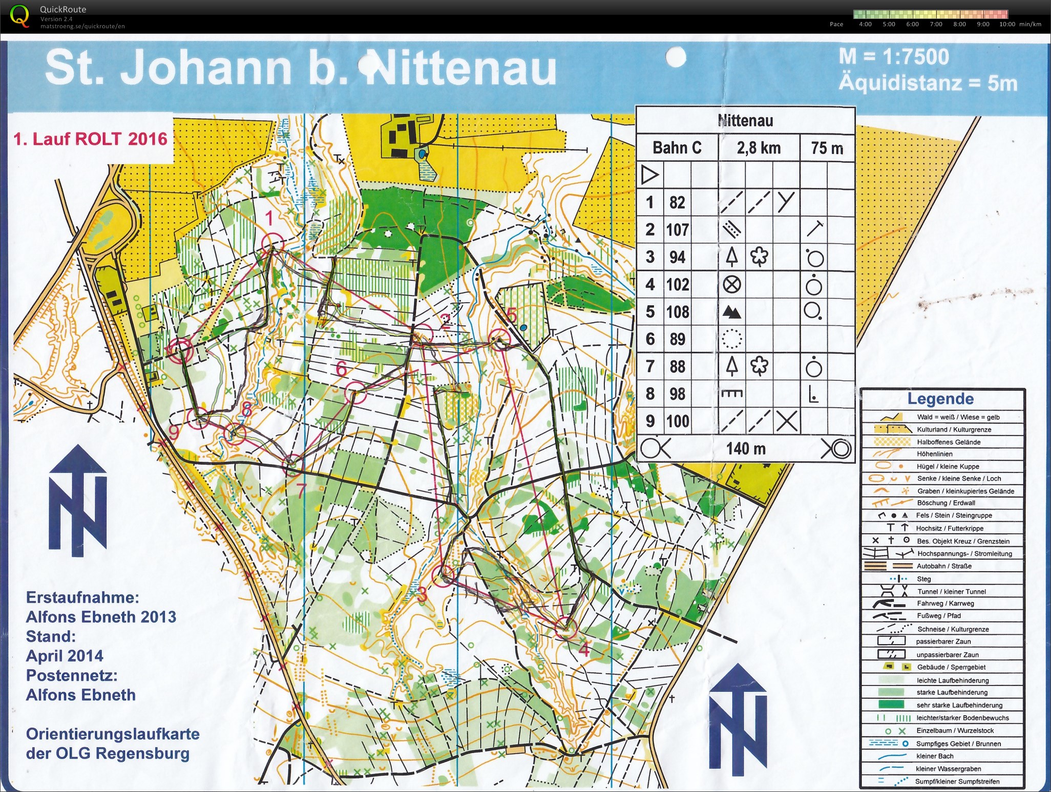 Regensburger OL-Tour 2016 Lauf 1 - Nittenau (16/04/2016)