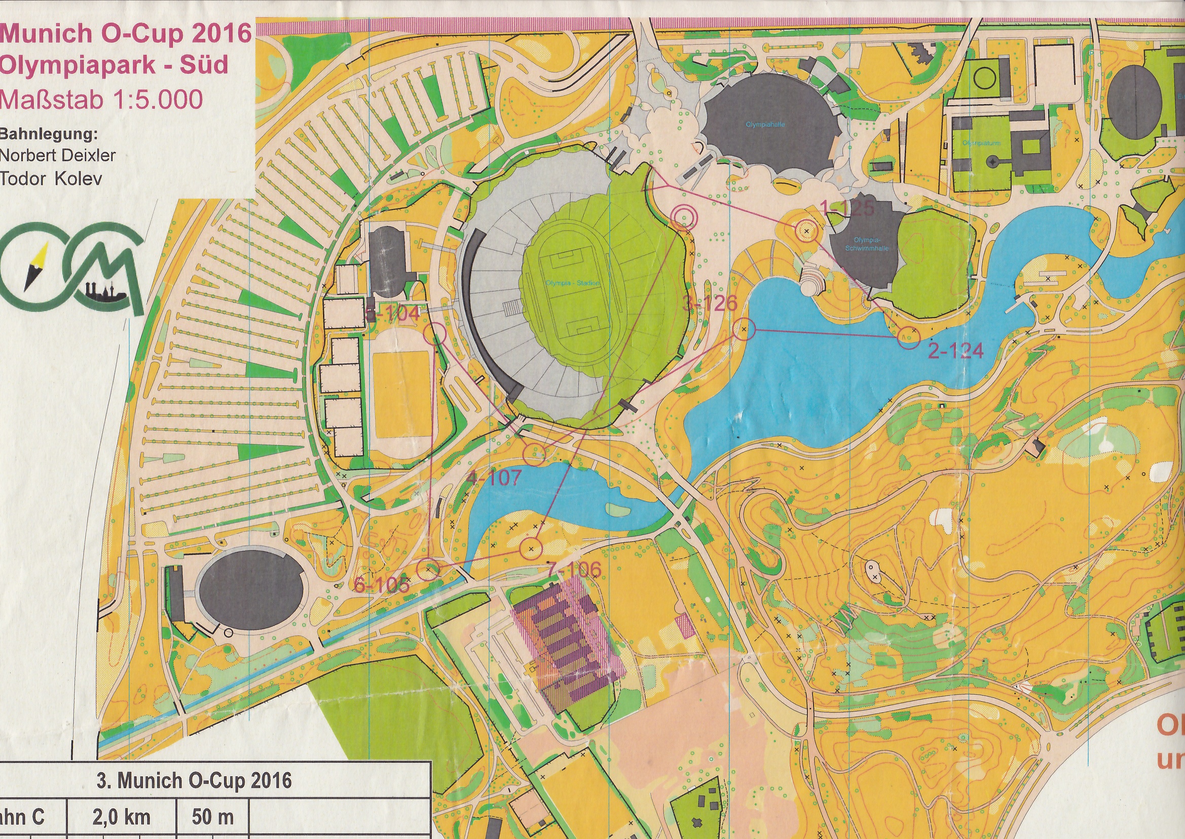 Munich O-Cup 2016 Lauf 3 - Olympiapark (2016-05-07)