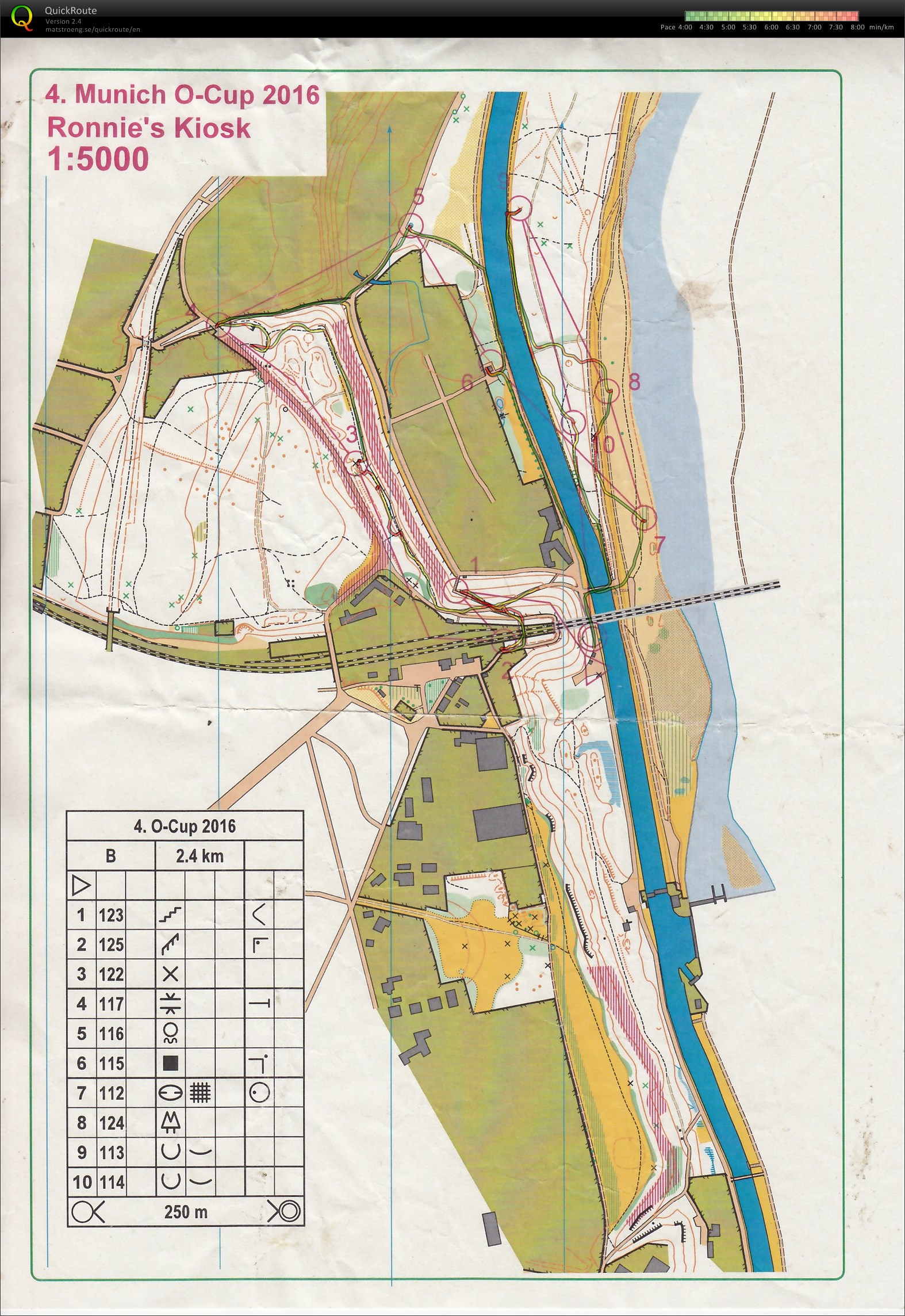 Munich O-Cup 2016 Lauf 4 - Flaucher Süd (28.05.2016)