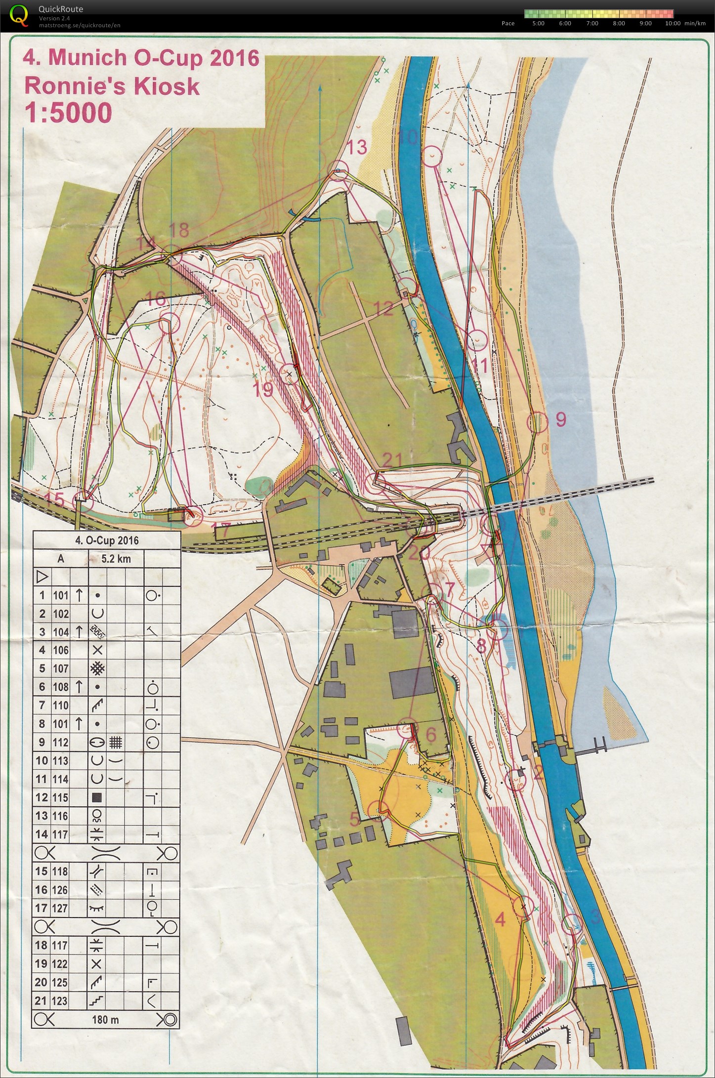 Munich O-Cup 2016 Lauf 4 - Flaucher Süd (2016-05-28)