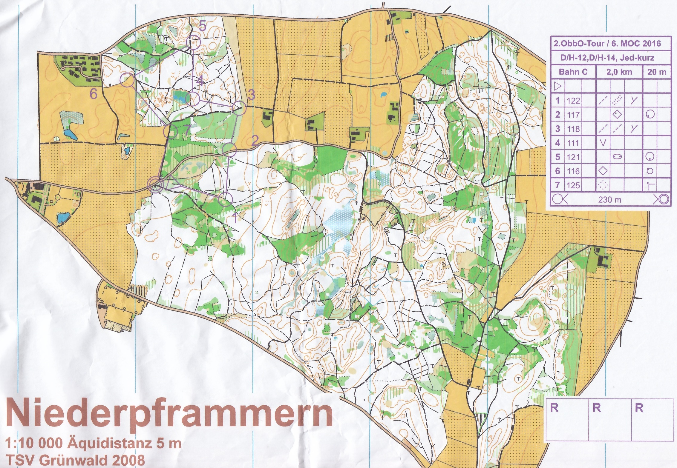 Munich O-Cup 2016 Lauf 6 / ObbO-Tour 2016 Lauf 2 (16-07-2016)