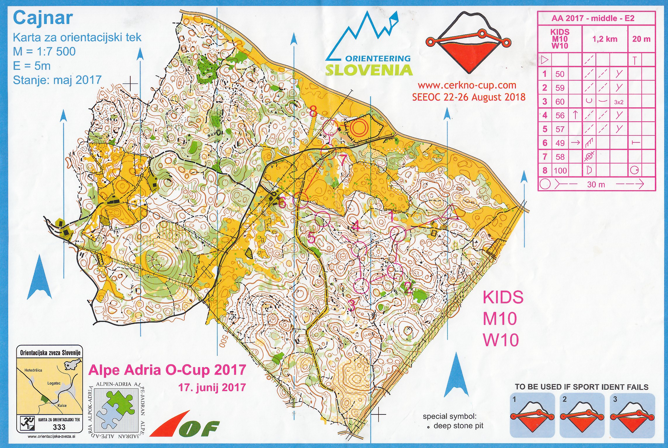 Alpe Adria Orienteering Cup 2017 - Middle (17.06.2017)