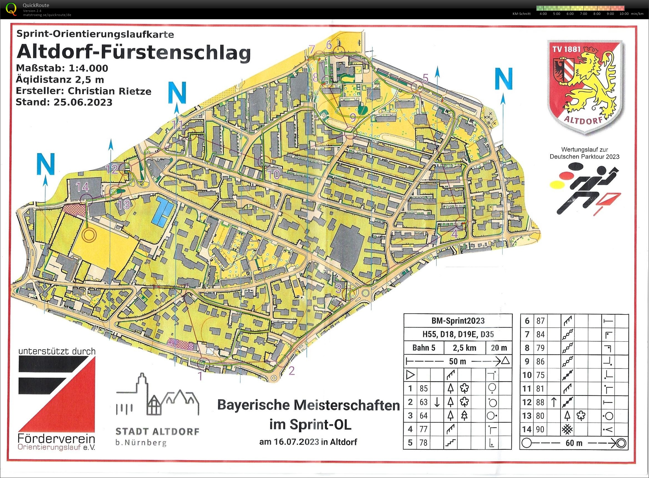 Bayerische Meisterschaft Sprint-OL 2023 (16/07/2023)